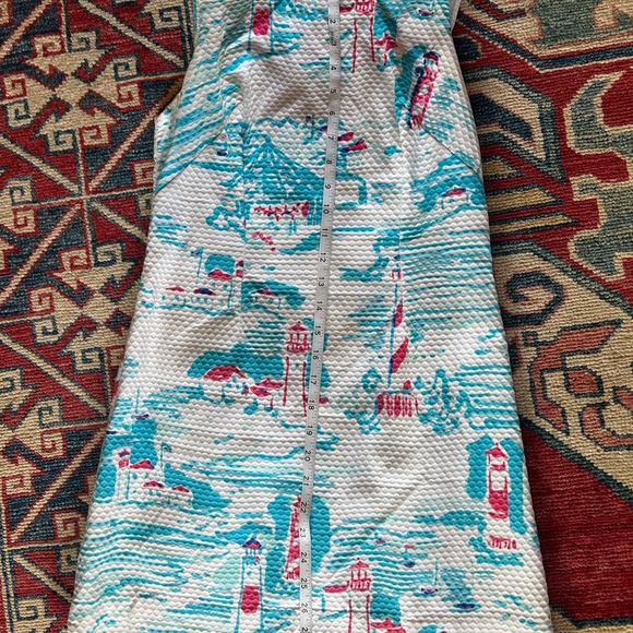 Lilly Pulitzer Blue and Pink Sleeveless Dress Lighthouse - Picture 2 of 5